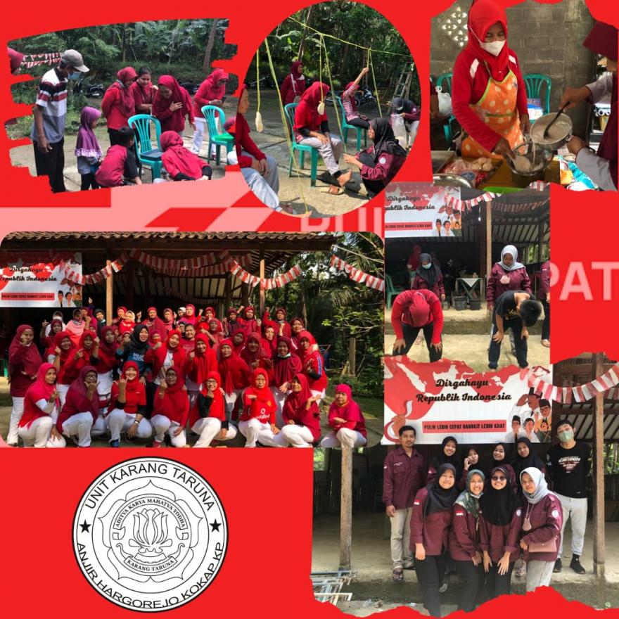 Kemeriahan Peringatan HUT ke 77 Republik Indonesia oleh Karang Taruna Anjir